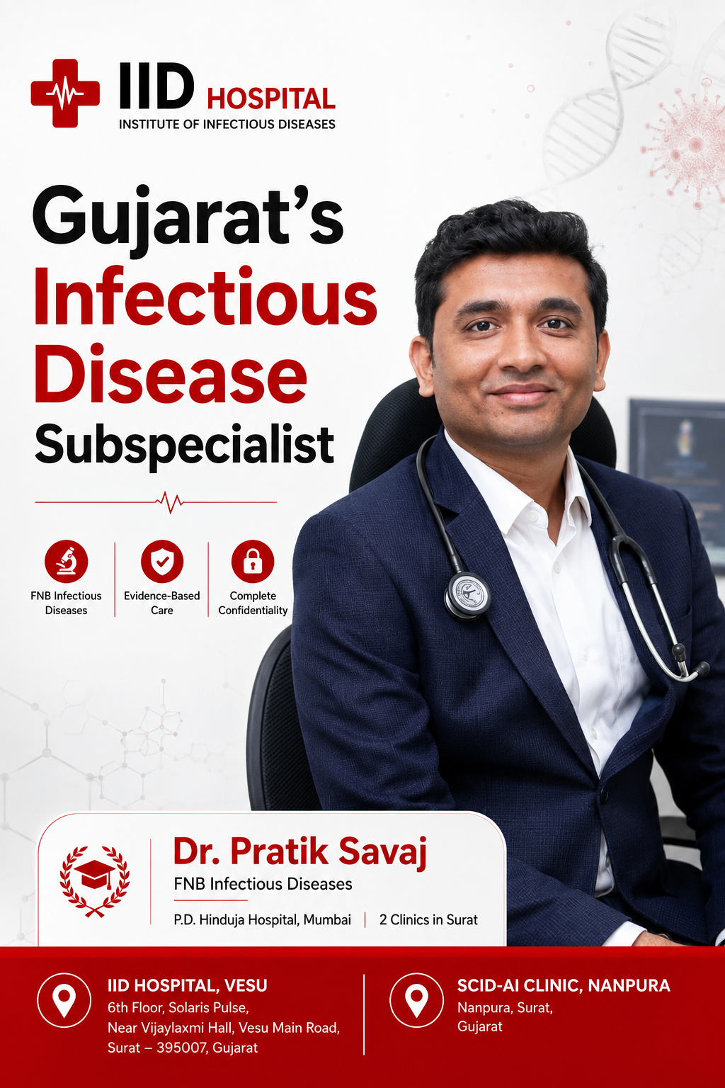Dr. Pratik Savaj FNB Infectious Diseases IID Hospital Surat