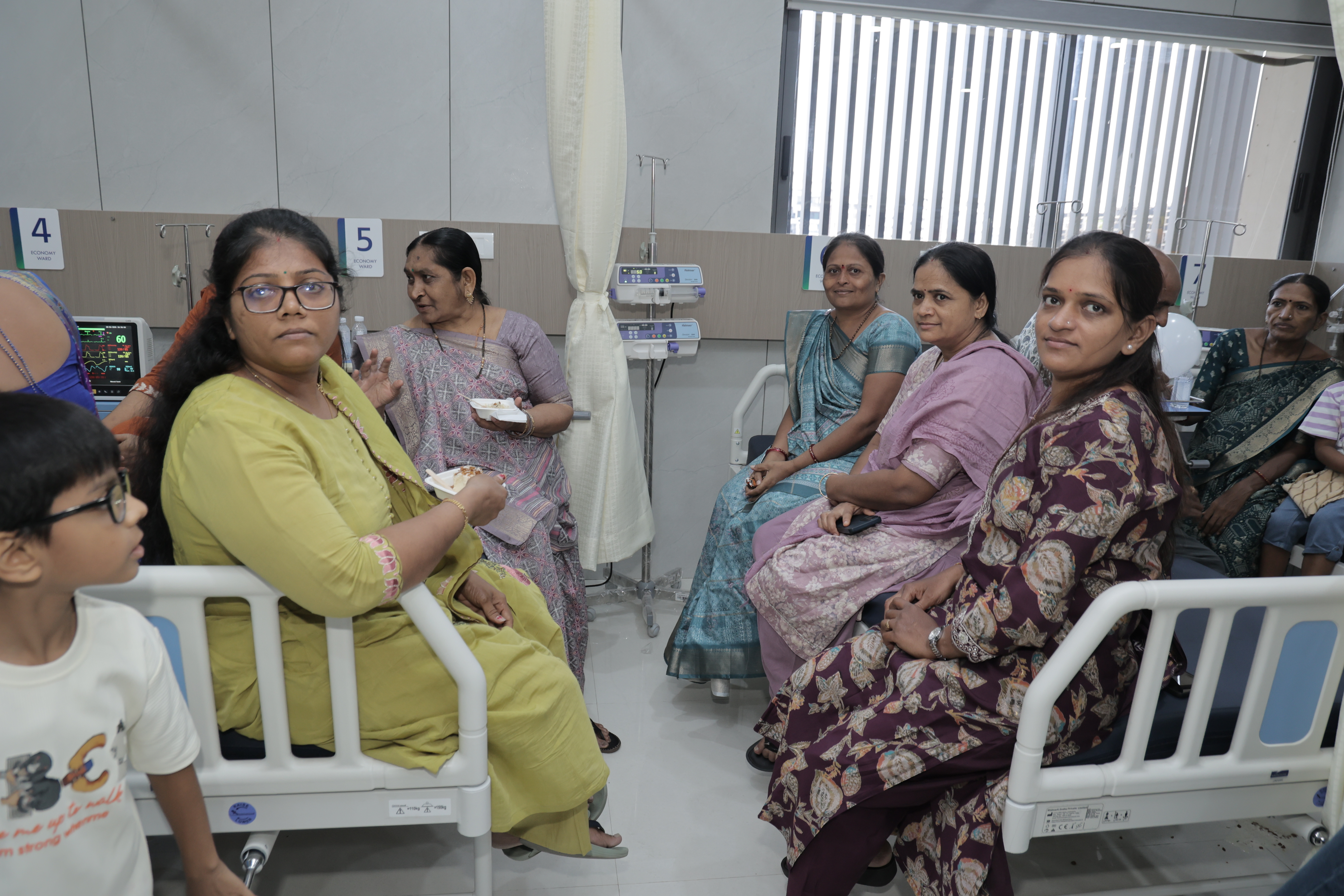 Patients at IID Hospital ward on inauguration day, Vesu Surat 2024