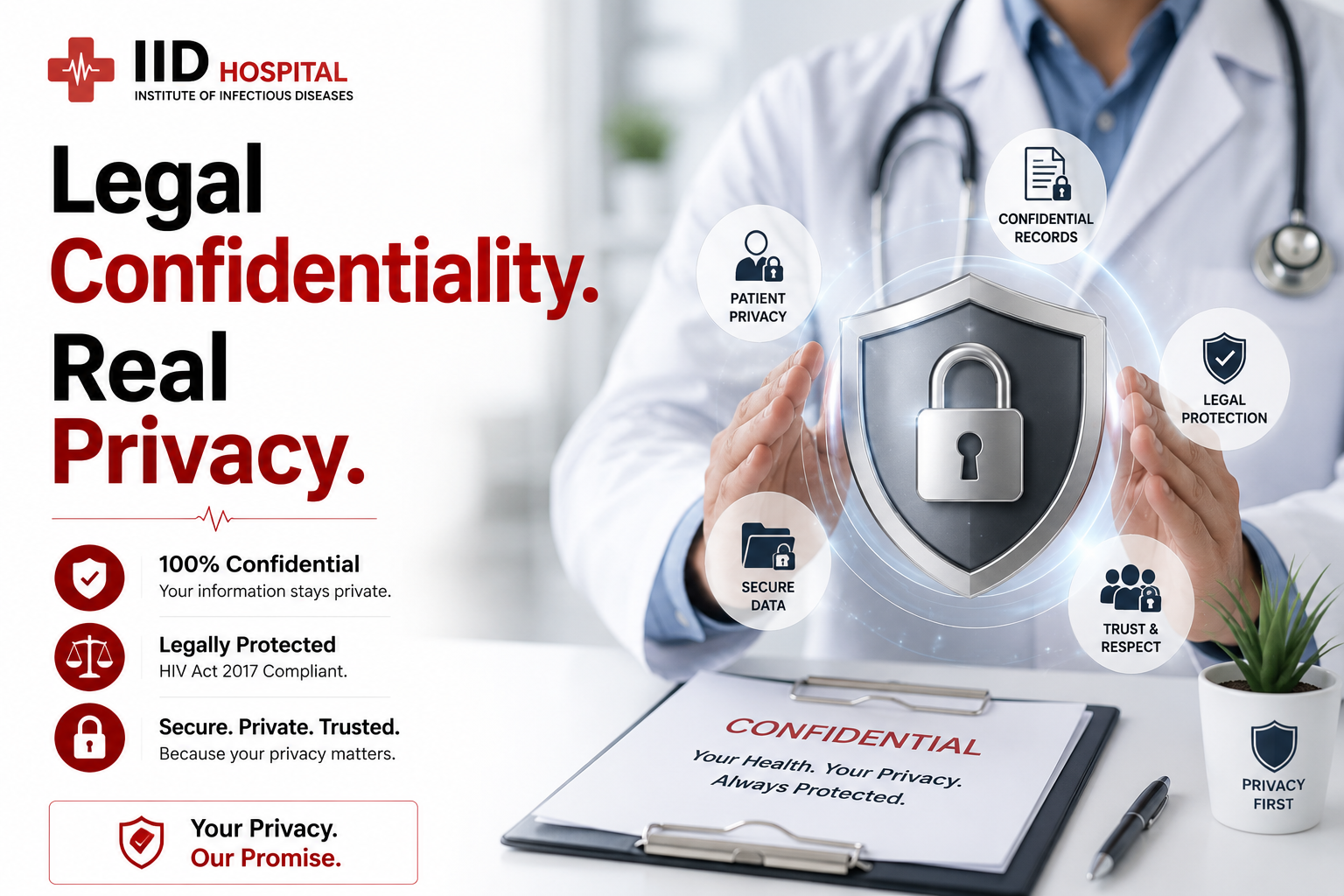 Confidential infectious disease consultation at IID Hospital, Surat