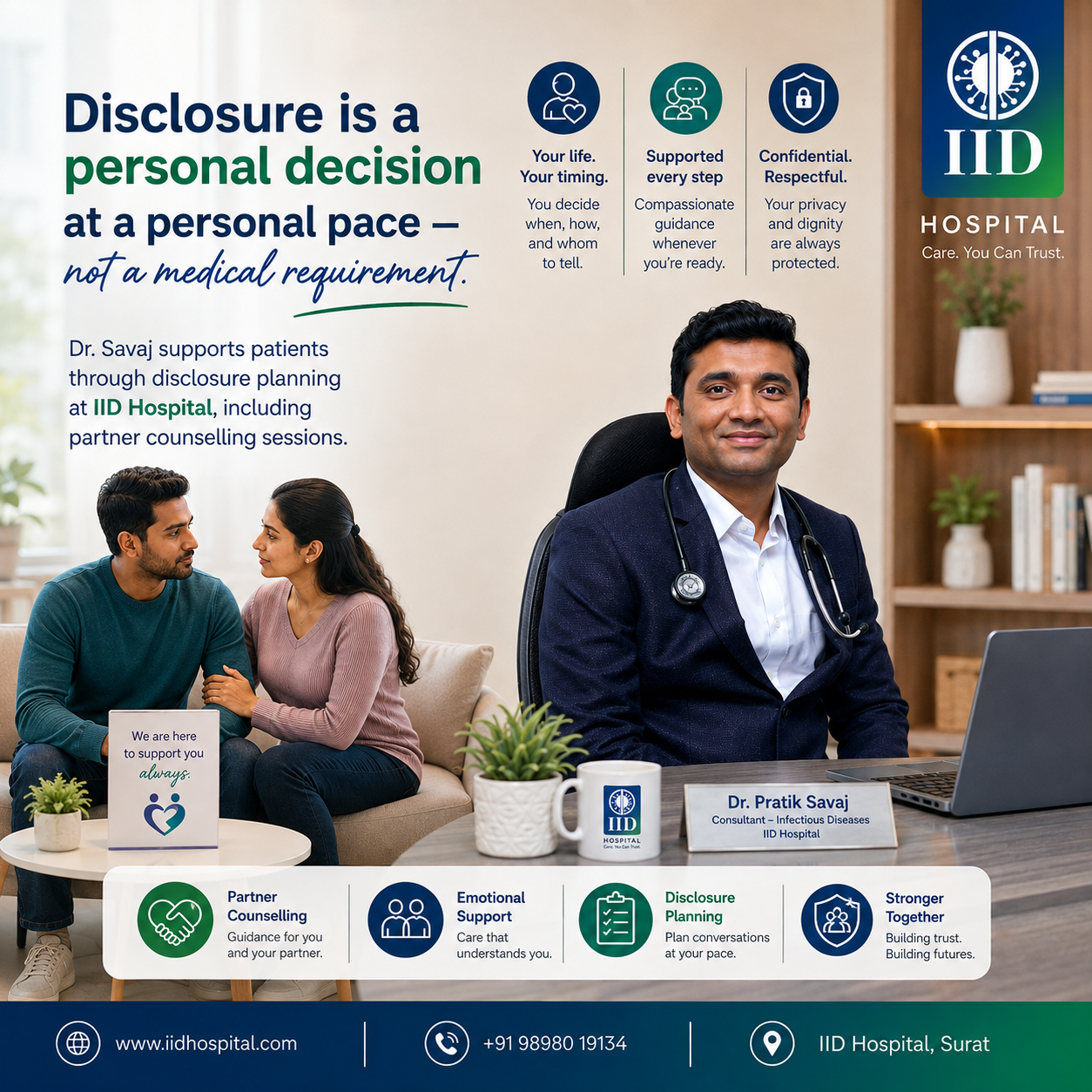 HIV relationships disclosure IID Hospital Surat
