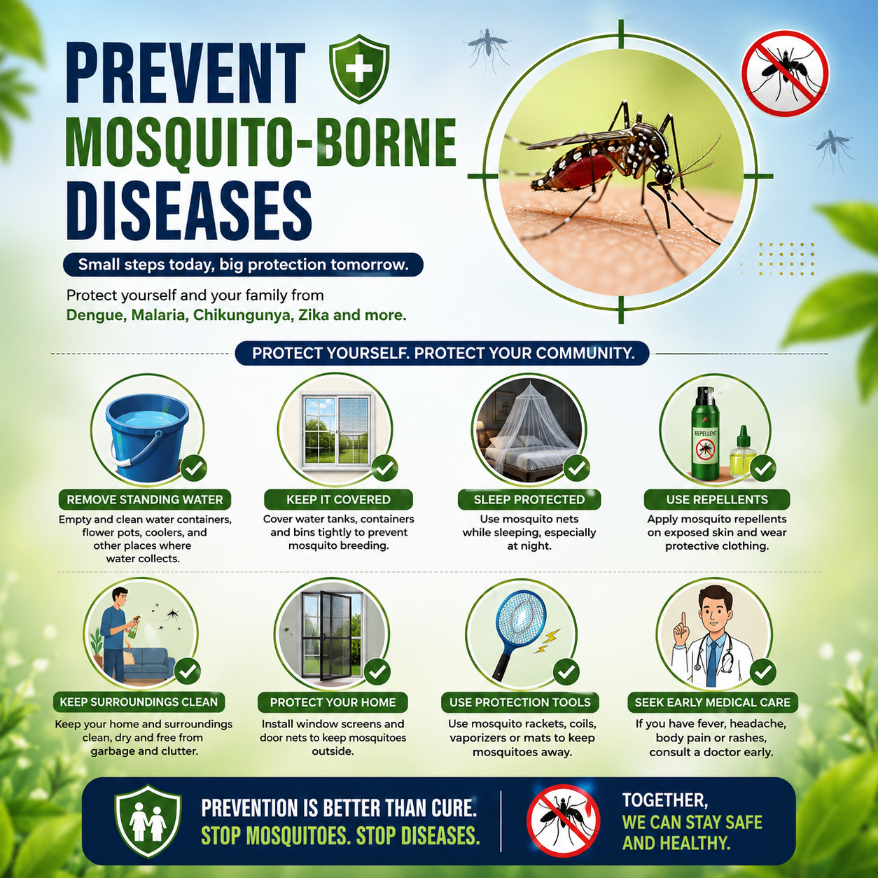 How to Prevent Mosquito-Borne Diseases — Dengue, Malaria & Chikungunya